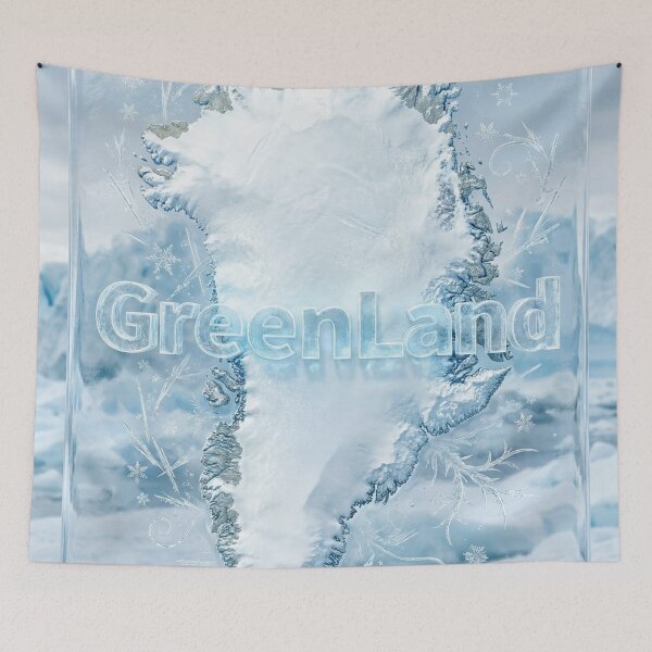 Item preview, Frozen Greenland Map Icy Texture Art designed and sold by DGtaLrtcom.