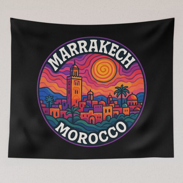 Item preview, Marrakech Morocco Trippy designed and sold by TomFrontierArt.