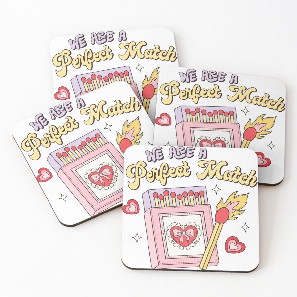 Item preview, Cute Retro Perfect Match - Romantic Matchbox Pun Design designed and sold by yahya arboun.