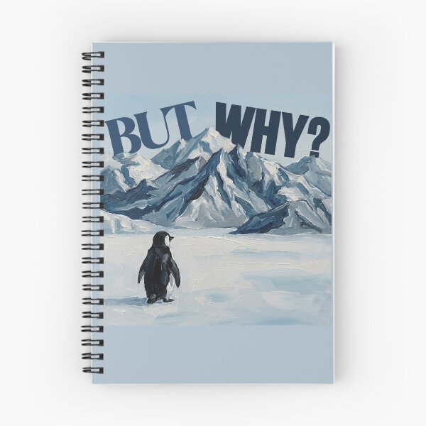 Item preview, Nihilist Penguin Goes Towards a Mountain - But Why Meme designed and sold by brkvdesign.