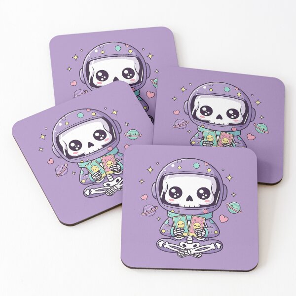 Item preview, Cute Skeleton Reading Tarot in Space designed and sold by Pluto ⭐️.