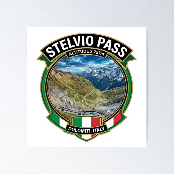Item preview, Stelvio Pass - Iconic Italy Pass designed and sold by enzoade.