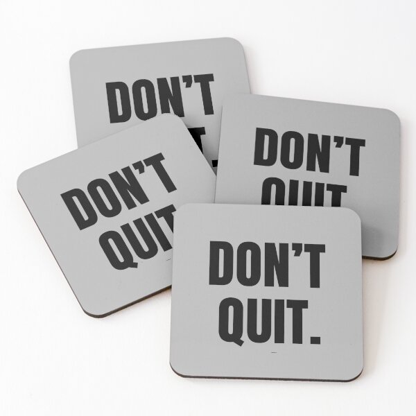 Item preview, Don’t Quit – Black Bold Motivational Quote Gym & Mindset Design designed and sold by NilofaDesigns.