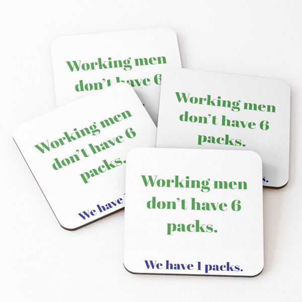 Item preview, "Working Men Do Not Have 6 Packs, We Have One Pack" - Funny Blue Collar Dad Bod T-Shirt designed and sold by BennDeLeon.