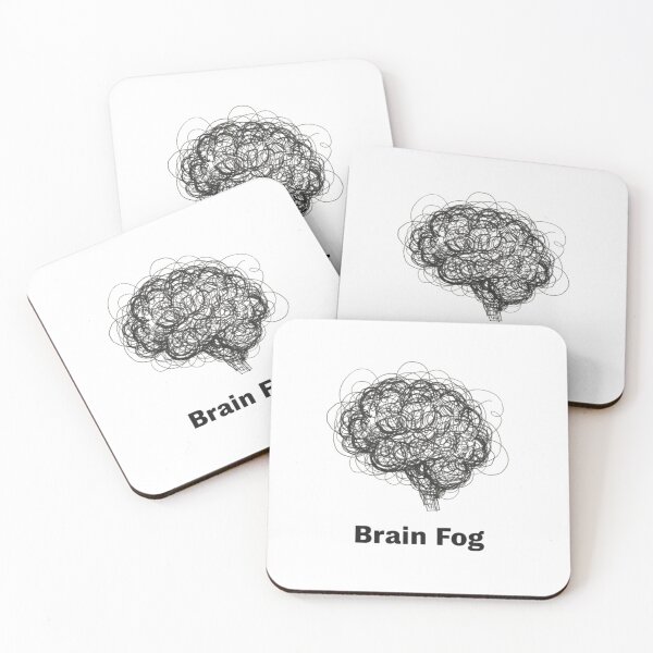 Item preview, Brain Fog Mental Health Scribble Brain Illustration designed and sold by LowBattery Social Club.