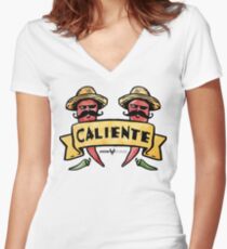 Yo soy Caliente Women's Fitted V-Neck T-Shirt