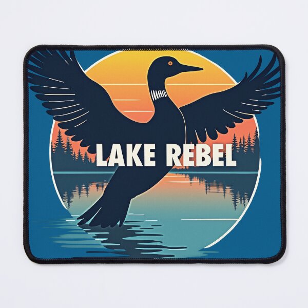 Item preview, Lake Rebel Loon - Retro Minnesota Summer Sunset designed and sold by The Grumpy Pet Club.