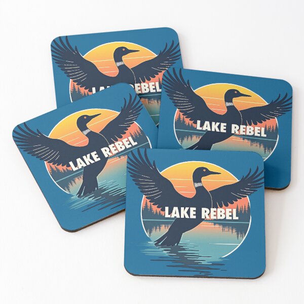 Item preview, Lake Rebel Loon - Retro Minnesota Summer Sunset designed and sold by The Grumpy Pet Club.
