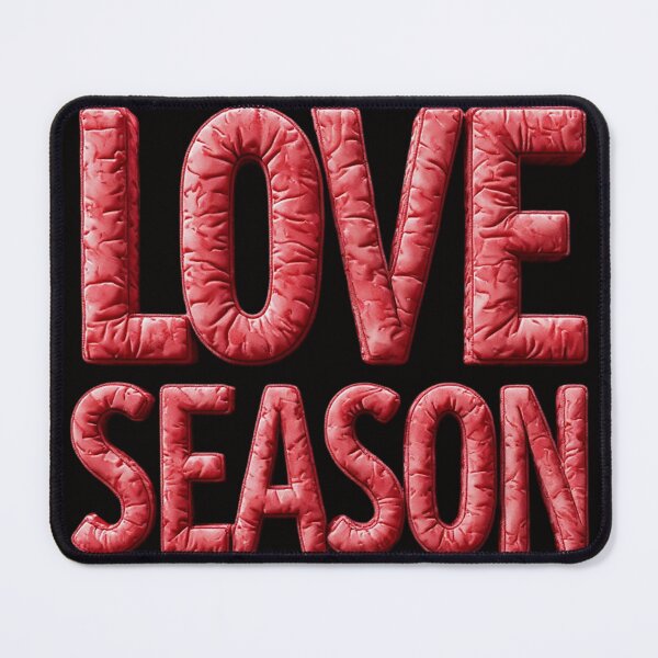 Item preview, Red Puffy Love Season 3D Typography designed and sold by newvisionart191.