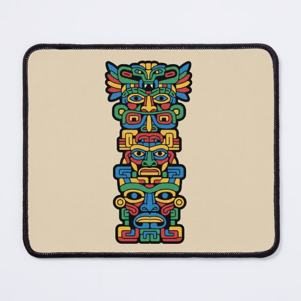 Item preview, Aztec Totem Mask | Colorful Tribal Mesoamerican Totem Vector designed and sold by JonelCrafts.