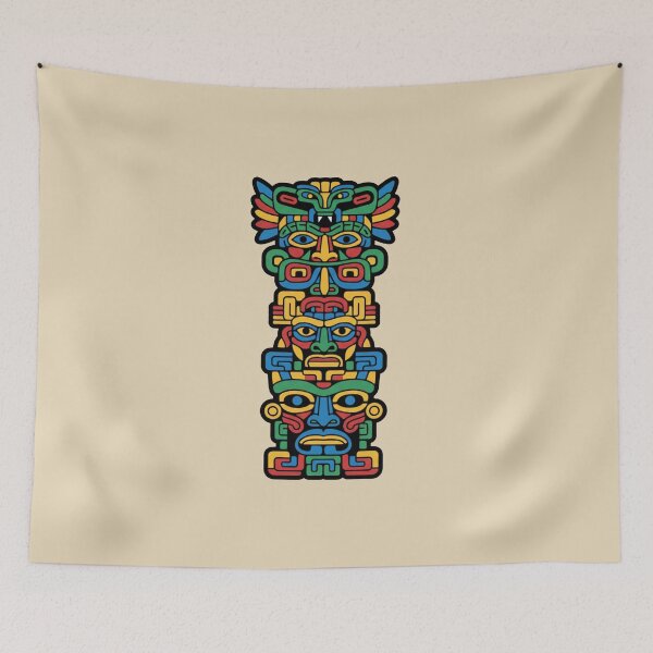 Item preview, Aztec Totem Mask | Colorful Tribal Mesoamerican Totem Vector designed and sold by JonelCrafts.