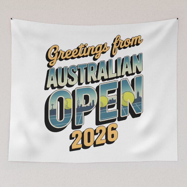 Item preview, Australian Open 2026 Retro Vintage Tennis Fan Art Design designed and sold by Supri123.