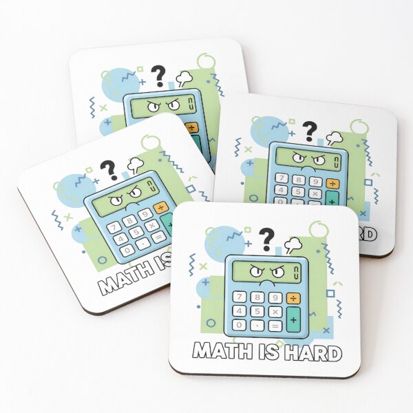 Item preview, Math is Hard Angry Calculator Funny School Illustration designed and sold by LowBattery Social Club.