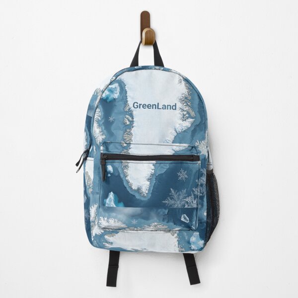 Item preview, Snowy Greenland Map Aerial Satellite View Art designed and sold by DGtaLrtcom.