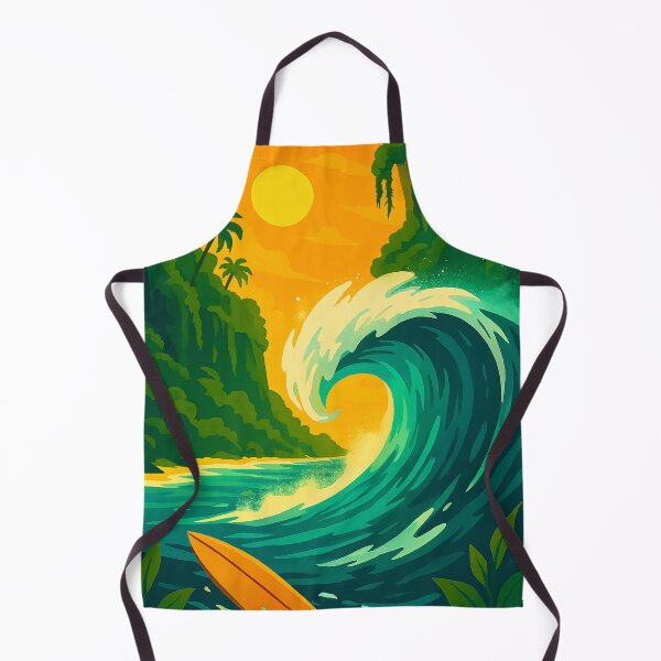 Item preview, Wild Jungle Coast Wave Art | Tropical Ocean Energy Design designed and sold by mbmstores.