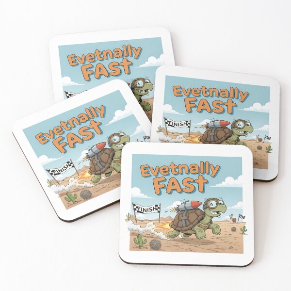 Item preview, Eventually Fast Rocket Turtle Funny Slow Animal Pun designed and sold by LowBattery Social Club.