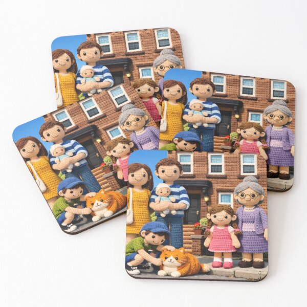 Item preview, Crocheted Family Portrait designed and sold by cuprum.