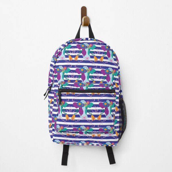 Item preview, Happy Holstein Purple & Teal on Blue Horizontal Stripe designed and sold by Digitalmyth's Designs.