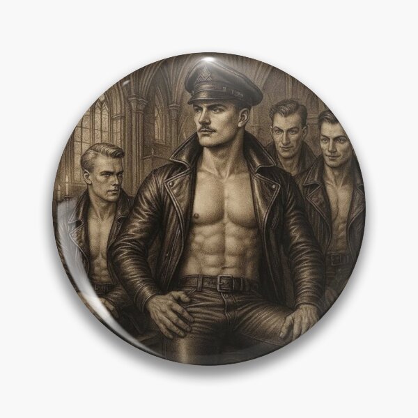 Item preview, Vintage Gothic Gay Leather Daddy Forbidden Desires Gay Pride Graphic Design designed and sold by ItsAKinkThing.