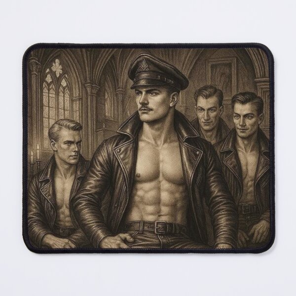 Item preview, Vintage Gothic Gay Leather Daddy Forbidden Desires Gay Pride Graphic Design designed and sold by ItsAKinkThing.
