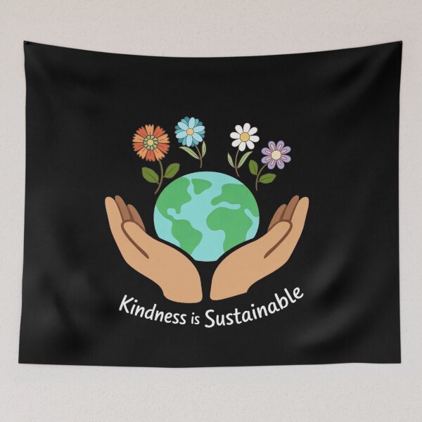 Item preview, Kindness Is Sustainable Earth Day designed and sold by FreshVibe Prints.