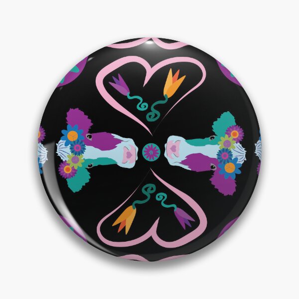 Item preview, Happy Holstein Purple & Teal Duo on Black designed and sold by Digitalmyth's Designs.