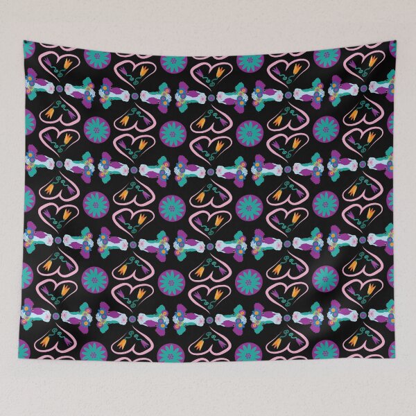 Item preview, Happy Holstein Purple & Teal Duo on Black designed and sold by Digitalmyth's Designs.