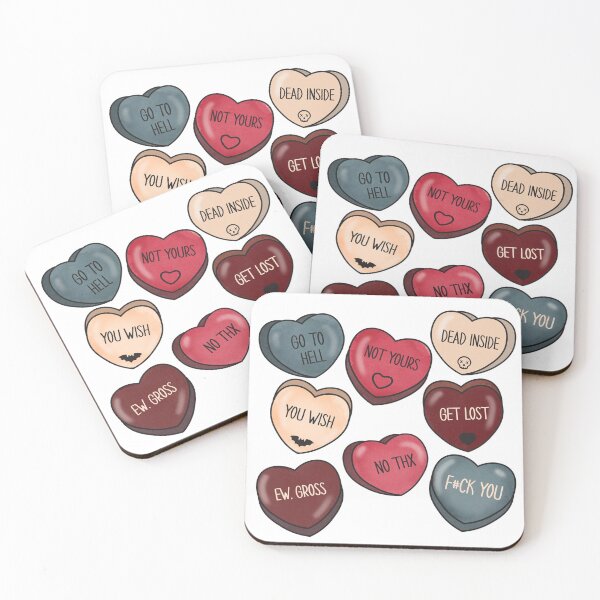 Item preview, Funny Sarcastic Anti-Valentine Candy Hearts - Edgy Pastel Goth Aesthetic designed and sold by yahya arboun.