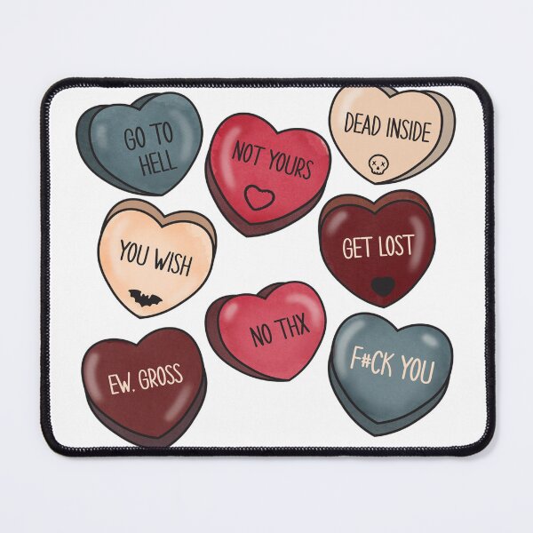 Item preview, Funny Sarcastic Anti-Valentine Candy Hearts - Edgy Pastel Goth Aesthetic designed and sold by yahya arboun.
