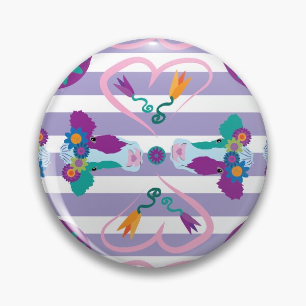 Item preview, Happy Holstein Purple & Teal Duo on Lavender Horizontal Stripe designed and sold by Digitalmyth's Designs.