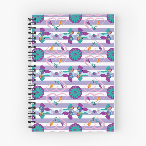Item preview, Happy Holstein Purple & Teal Duo on Lavender Horizontal Stripe designed and sold by Digitalmyth's Designs.