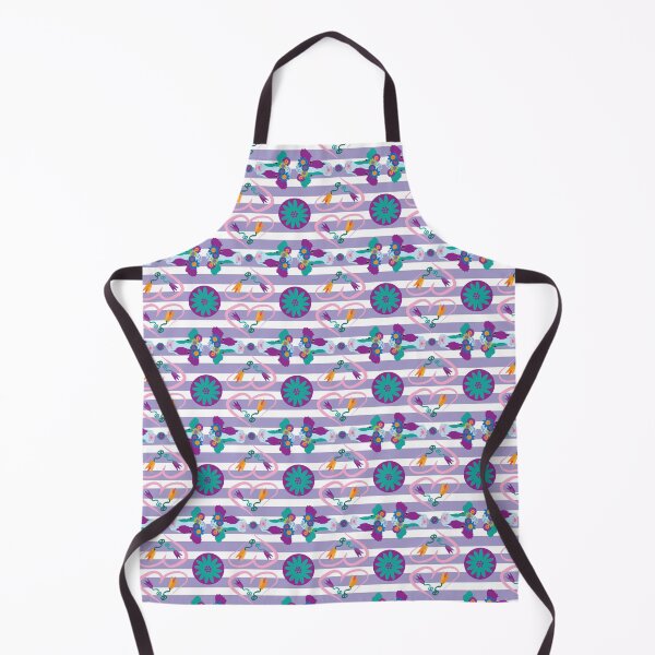 Item preview, Happy Holstein Purple & Teal Duo on Lavender Horizontal Stripe designed and sold by Digitalmyth's Designs.