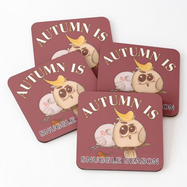 Item preview, Autumn Is Snuggle Season Cute Bird Couple Vintage designed and sold by Lovemountain.