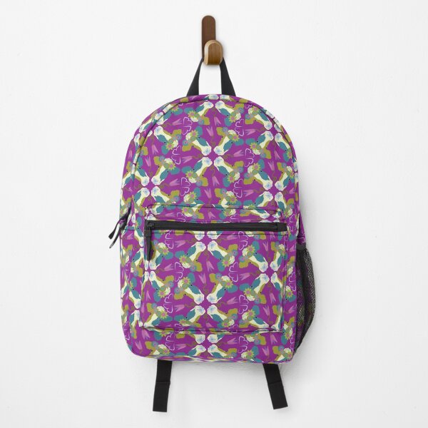Item preview, Happy Holstein Olive & Teal Quad on Purple designed and sold by Digitalmyth's Designs.