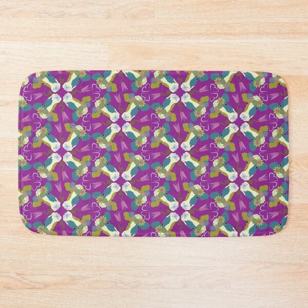 Item preview, Happy Holstein Olive & Teal Quad on Purple designed and sold by Digitalmyth's Designs.