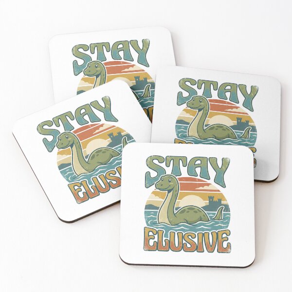 Item preview, Stay Elusive Loch Ness Monster Nessie Funny Retro Vintage 70s Sticker designed and sold by Pingi-shop.