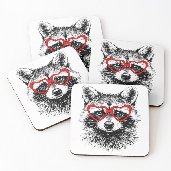 Item preview, Raccoon Love Valentine Red sunglasses Funny Valentine Day designed and sold by will freed18.
