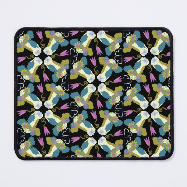 Item preview, Holstein Olive & Teal Quad on Black designed and sold by Digitalmyth's Designs.