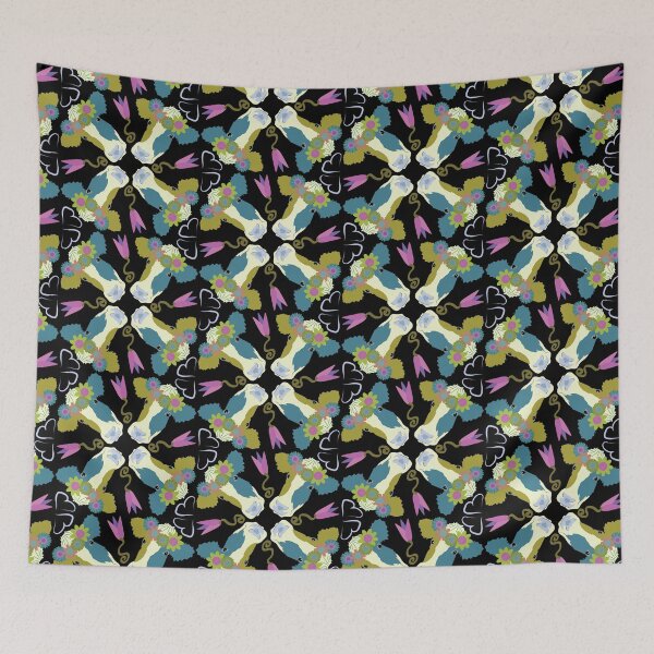 Item preview, Holstein Olive & Teal Quad on Black designed and sold by Digitalmyth's Designs.