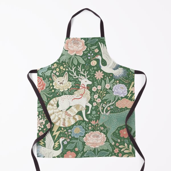 Item preview, Mythical Forest Folklore Kitsune Crane Deer Pattern designed and sold by zzz888.
