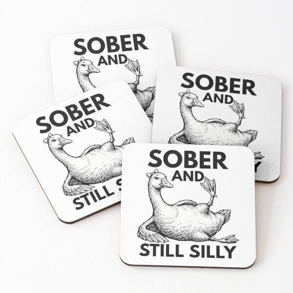 Item preview, Sober And Still Silly - Funny Chaotic Goose Recovery Art designed and sold by MTJ-Mushrooms.