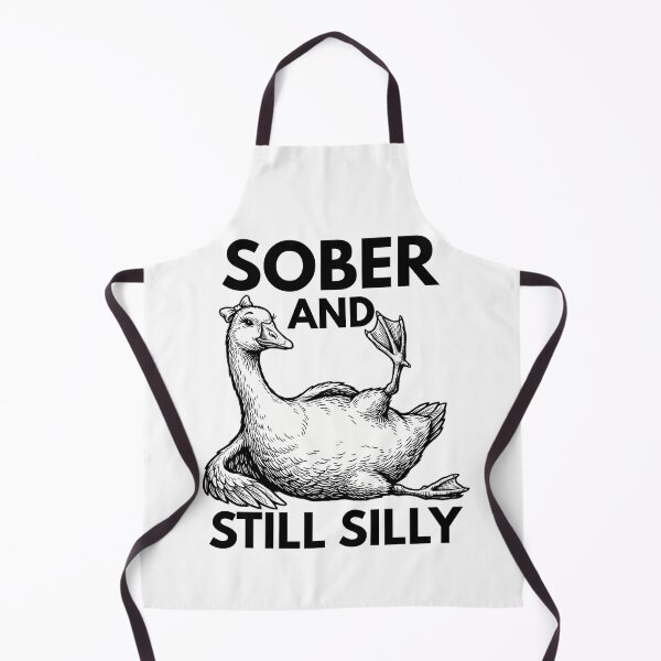 Item preview, Sober And Still Silly - Funny Chaotic Goose Recovery Art designed and sold by MTJ-Mushrooms.