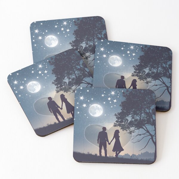 Item preview, Romantic Valentine’s Day Moonlight Couple | Love Under the Stars Heart Design designed and sold by A1MarketDesigne.