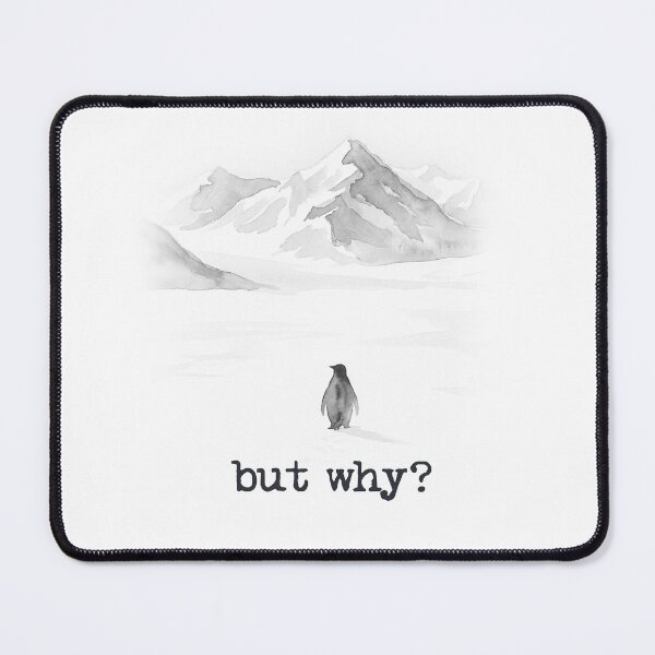 Item preview, But Why - Nihilist Penguin Goes Towards the Mountain Meme designed and sold by brkvdesign.
