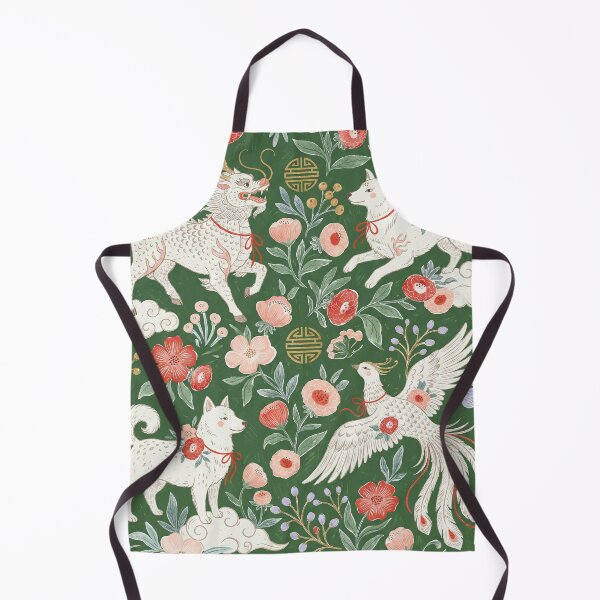 Item preview, Asian Folklore Mythical Beasts Floral Pattern designed and sold by zzz888.