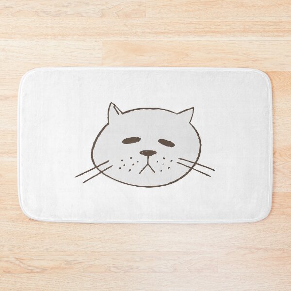 Item preview, Cute White Grumpy Cat Face, Hand Drawn designed and sold by FourAcreFarm.