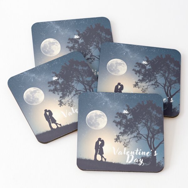 Item preview, Valentine’s Day Romantic Couple Kiss Under Moonlight | Night Sky Love Design designed and sold by A1MarketDesigne.