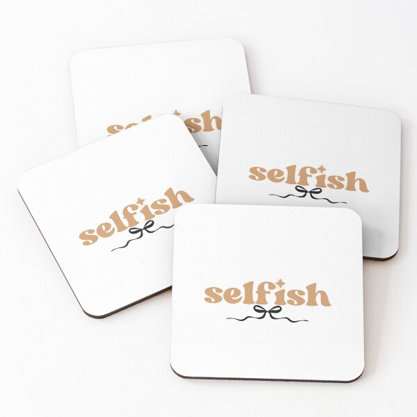 Item preview, Selfish RETRO wavy typography, vintage brown ribbon aesthetic logo designed and sold by AbstractRevival.