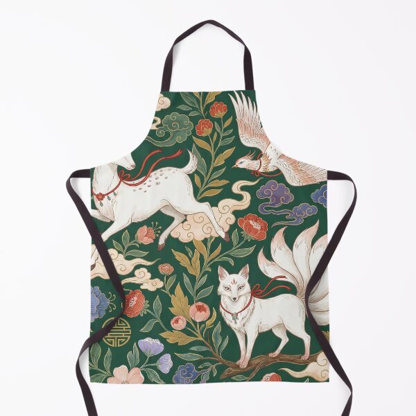 Item preview, Asian Folklore Mythical Beasts Kitsune Deer Phoenix Pattern designed and sold by zzz888.