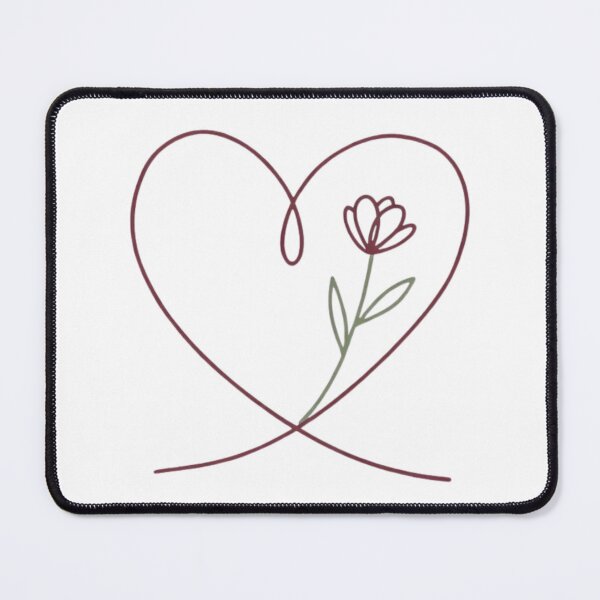 Item preview, Minimalist Line Art Heart Illustration designed and sold by Amevvoo.